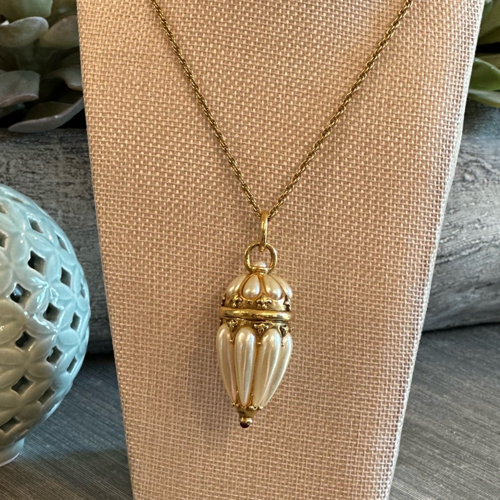 Vintage Joan Rivers Poison Bottle Locket Necklace